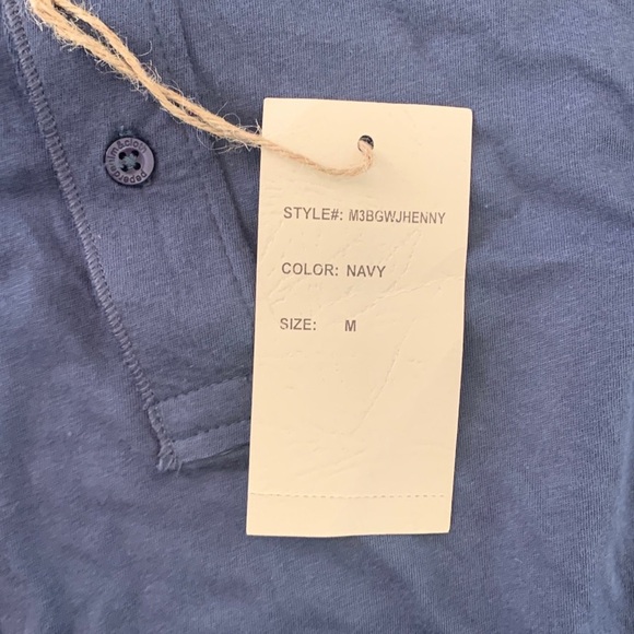 Paper Denim & Cloth mens navy blue t-shirt sz. M style: M3BGWJHENNY. - Picture 4 of 8